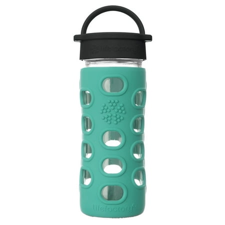Lifefactory - Glass Water Bottle with Classic Cap and Silicone Sleeve Core 2.0 Kale - 12 fl.