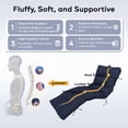 thumbnail image 3 of PUKNLY 6 PCS Chaise Lounge Chair Cushion Outdoor, 67*22*4 in Thickened Leisure Lounge Deck Chair Cushion, Waterproof & Fade-Proof Patio Pool Sun Lounger Pad with Straps, Bag, for Pool, Beach, Balcony, 3 of 7