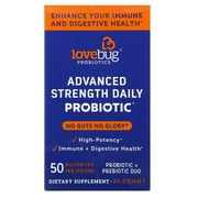 LoveBug Probiotics No Guts No Glory Advanced Strength Daily Probiotic, 30 Count