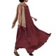 thumbnail image 3 of Vestido de verano para mujer, vestido largo sin mangas con cuello en O, vestido suelto Eccomum Borgoña M, 3 of 7