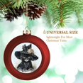 Bybiment 1PCS Red Christmas Balls Ornament, Cat Black Hat Watercolor