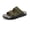 Dark Green, variant on Men's Adjustable Dual Strap Suede Slide Sandals Cushioned Non Slip Outdoor Casual Walking Slides