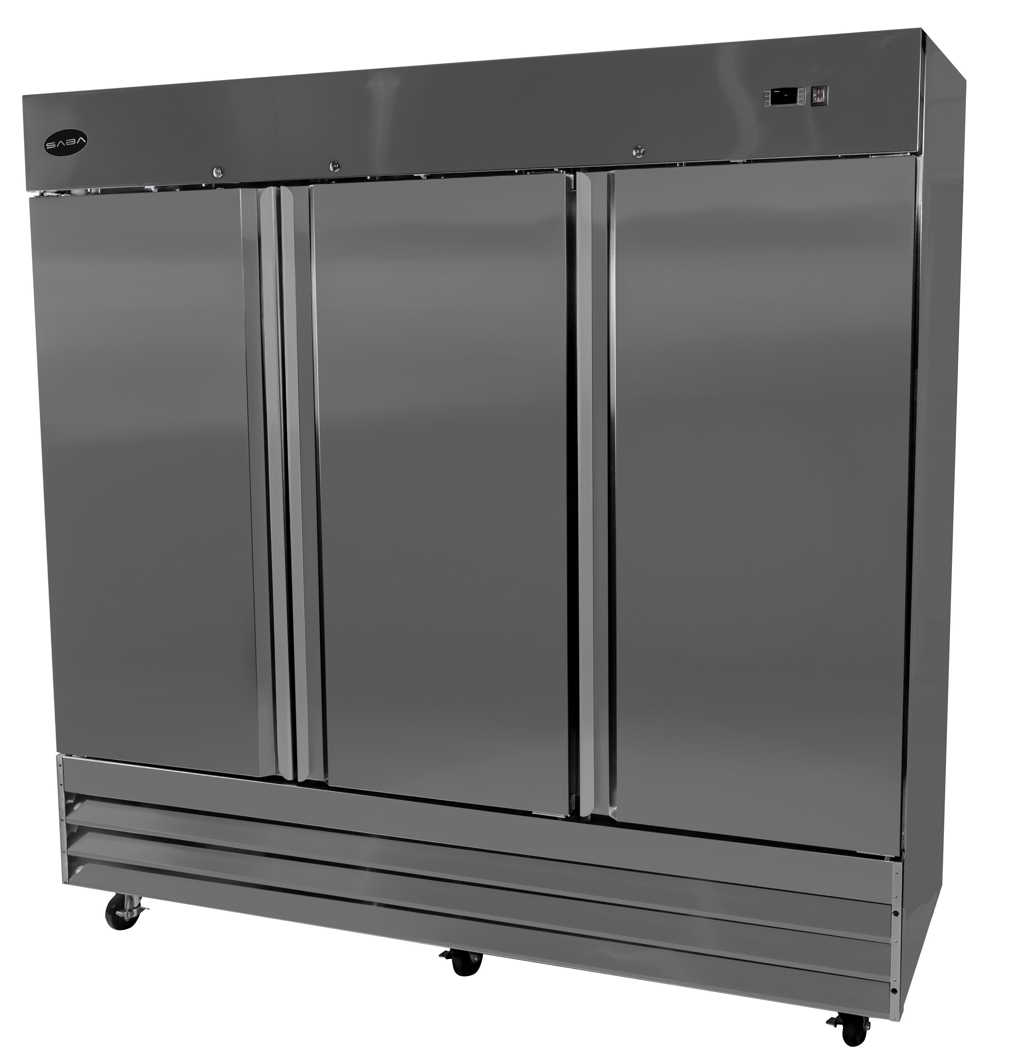 Heavy Duty Commercial 72 cu ft Solid Stainless Steel Reach-In Refrigerator (3 Doors)
