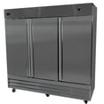 thumbnail image 3 of Heavy Duty Commercial 72 cu ft Solid Stainless Steel Reach-In Refrigerator (3 Doors), 3 of 9