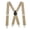 Khaki, variant on Men's Vintage PU Leather Suspenders – Medium Stretch Woven Y-Back with Shaped Button, Party & Holiday Gift for Valentine's/Father's Day
