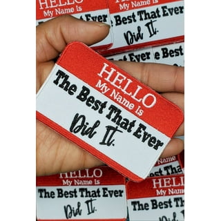Hello My Name is Custom Patch Name Patch Personalized Name Patch Name Tag  With Hook and Loop Fastener Available 