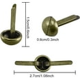 thumbnail image 2 of 200PCS Round Paper Fasteners 8 x 15 mm Round Metal Brads Bronze Plated Scrapbooking Brads for Art Crafting School Project Decorative DIY Supplies (Bronze), 2 of 5