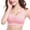 Pink, variant on HEVIRGO Wide Shoulder Strap Yoga Bra U-Shaped Back Wireless Sport Fitness Lace Push Up Stretchy Bra for Jogging,Black M