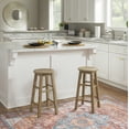 thumbnail image 3 of Linon McMullen 24" Indoor Wood Round Backless Counter Stool, Gray Wash, 3 of 10