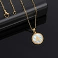 thumbnail image 5 of Stainless Steel Necklace for Women Letter Yellow Gold Plated Long Necklace, 5 of 5
