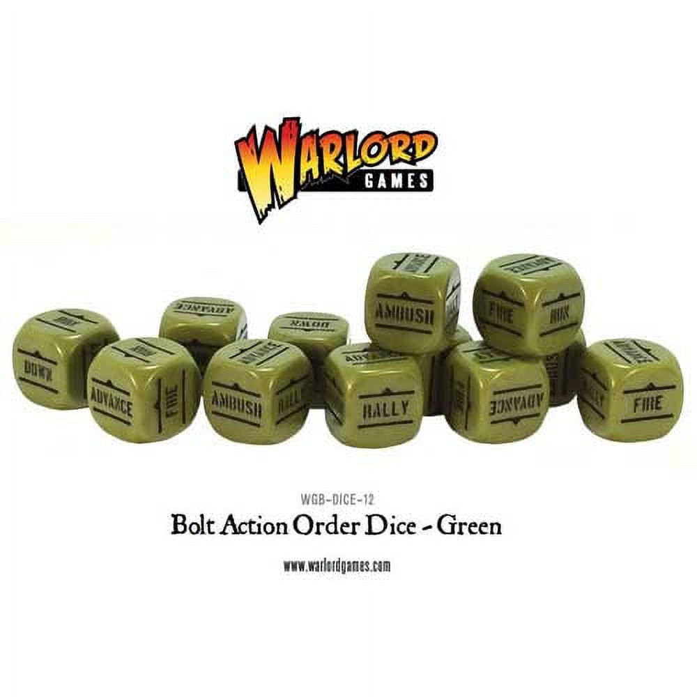 Bolt Action Green Orders Dice WLG WGBDICE12