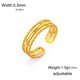 thumbnail image 1 of Aoxiang Anillo apilado de acero inoxidable minimalista para mujer, anillo abierto, joyería de moda, banda de boda, accesorios para dedos, venta al por mayor, 1 of 2
