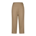 thumbnail image 4 of Glisme Pants For Women High Waist Straight Leg Sweatpants Relax Fit Slacks Leisure Wear Khaki S, 4 of 4