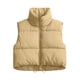 thumbnail image 4 of Chaleco sin mangas para mujer, chaleco con cuello levantado a la moda, chaqueta cálida acolchada, ropa de abrigo cálida, 4 of 7