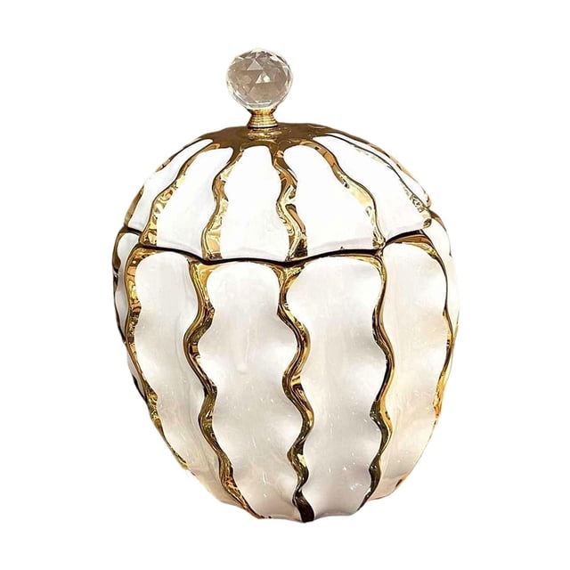 Jarrón de porcelana con forma de tarro de jengibre, florero de cerámica, florero tradicional de porcelana, florero S