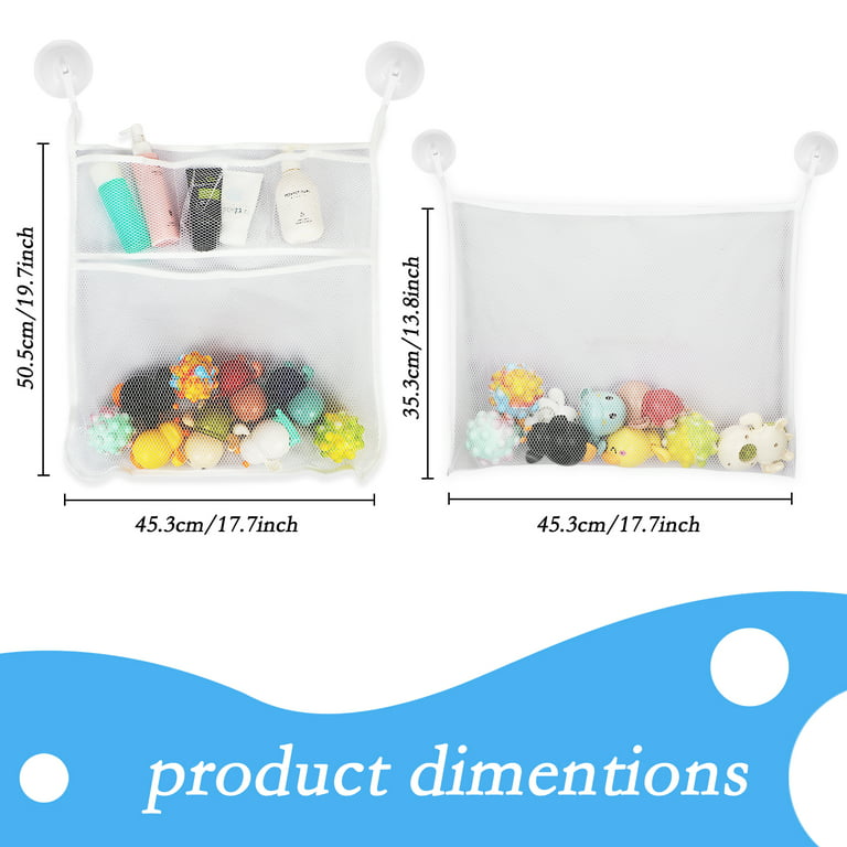 Mesh Bath Toy Holder Organizer – The Perfect Corner Bathtub Toy