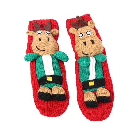 

Fanvereka Knitted Santa Deer Cat Dog Animal Socks 3D Pattern Socks Funny Christmas Gift to Kids Adults