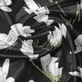 thumbnail image 5 of Ambesonne Magnolia Window Valance, Countryside Flowers, 54" X 18", Green Black and White, 5 of 5