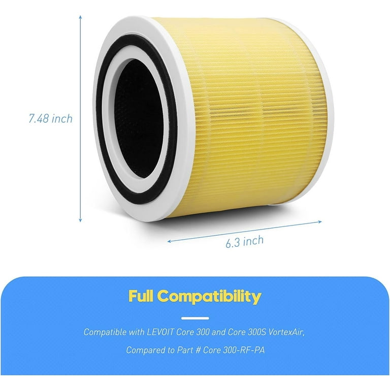 2 Pack Core 300 Replacement Filter Levoit Core 300 Core 300s Vortex Air 3  In 1 H13 True Hepa Filter Replacement Compared Part Core 300 Rf Pa, Don't  Miss Great Deals