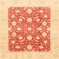 thumbnail image 1 of Ahgly Company Machine Washable Indoor Square Abstract Bright Orange Area Rugs, 7' Square, 1 of 7