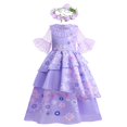 thumbnail image 1 of Cartoon Encanto Disney Princess Girl Dress Isabela Mirabel Charm Costume Cosplay Dolores Pepa Birthday Party Children Dresses5-6T(Tag 130) Gao Jinjia LED, 1 of 2