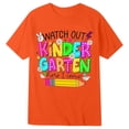 thumbnail image 4 of Y-Sunset Kindergarten Shirts for Girls Watch Out Kindergarten Here I Come Shirt Kids Back to School T Shirt Children School Tee 12-13 Years&Orange, 4 of 4