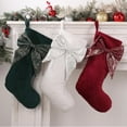 thumbnail image 7 of HCTSHG Classic 20 inch Velvet Christmas Stockings with Bow Knot, Christmas Decor Soft Velvet Stockings for Christmas Fireplace Decorations, 7 of 7