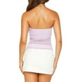 thumbnail image 3 of Fortune Women Tube Top Strapless Backless Tulle Patchwork Vest, 3 of 9