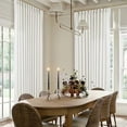 thumbnail image 6 of Ivory White Pinch Pleated Extra Wide Linen Curtains 84 Inches Long for Patio Sliding Glass Door 70 Inch Wide Pleated Drapes with Hooks Rings Semi Sheer 70x84 Curtain for Living Room 1 Panel, 6 of 9