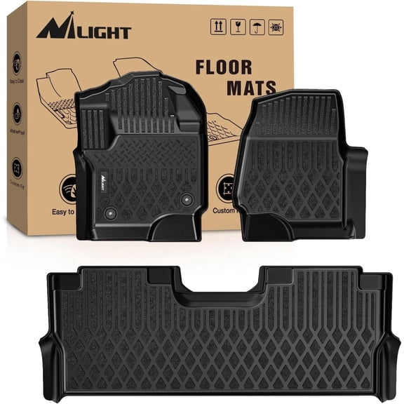 Nilight TPE Floor Mats for Ford F250 F350 F450 F550 Super Duty Crew Cab Bucket Seat 2017 2018 2019 2020 2021 2022 2023 2024 2025 All Weather Custom Fit Heavy Duty Floor Liners