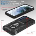 thumbnail image 3 of Heavy Duty Full Body Designed Case for Samsung Galaxy S22 6.1 Inch , Shockproof Galaxy S22 Case Camera Cover Slide Lens Charge Port Built-in 360° Rotate Ring Kickstand, 3 of 7
