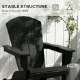 thumbnail image 3 of Outsunny Outdoor Rocking Chair, HDPE Adirondack Porch Rocker Chair for Garden, Patio, Black, 3 of 9