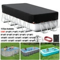 thumbnail image 1 of SHELTUSE 5x8FT Rectangular Pool Cover for Above Ground Pool, Solar Oval Pool Cover Protection with Steel Rope, Ideal for Rectangular/Oval Frame Pool Waterproof & UV-Resistant, Black, 1 of 7