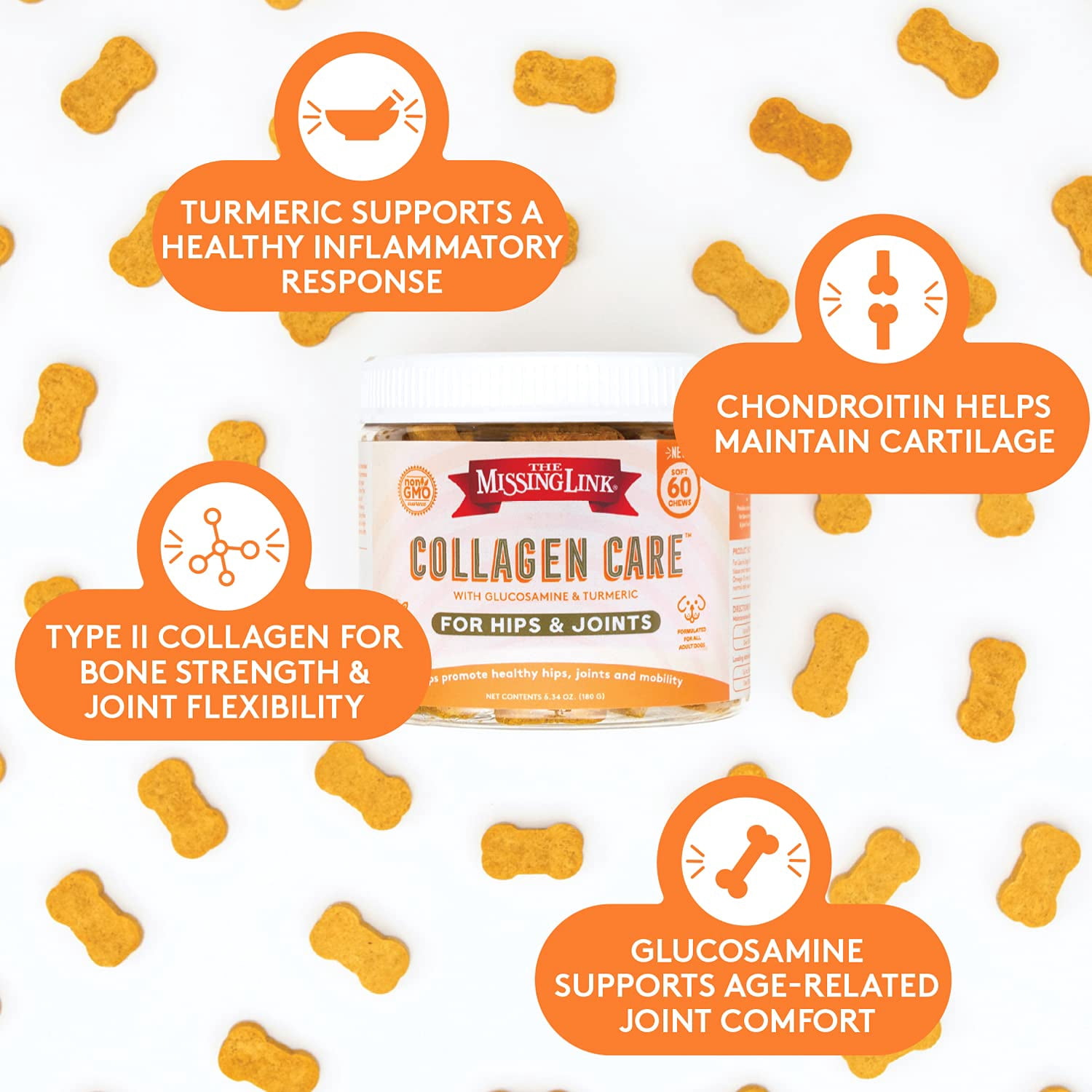 The Missing Link Collagen Care Hips & Joints Soft Chews 60 Count