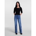thumbnail image 2 of Madden NYC Women’s Ultra 90's Jeans with Bow Embroidery, 32'' Inseam, Sizes 00-18, 2 of 5
