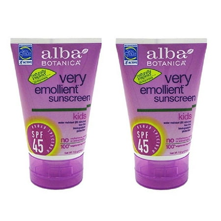 Alba Botanica Very Emollient Mineral Spray Sunscreen SPF 35, Fragrance Free, 6 Oz (2 Pack) + 3 Count Eyebrow