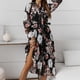 thumbnail image 2 of Vestido HUOGUO, estampado casual, manga larga, fiesta, estampado floral, 2 of 5
