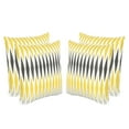 thumbnail image 4 of Amelia Outdoor Geometric 17.75" Water Resistant Fabric Square Cushions, Set of 4, Cream, Yellow, Dark Gray, Light Gray, 4 of 4