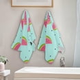 thumbnail image 4 of Coolnut Watermelon Soft Hand Towels, 2 PcsAbsorbent Bath Towel Decorative Fingertip Towels for Bathroom Gym Spa Hotel Beach Swimming Pool,14.4"x 28.3", 4 of 6