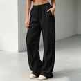 thumbnail image 6 of Work Pants for Women Yoga Leggings For Women High Waisted Yoga Casual Pants Workout Leggings Cargo With 4 Pockets Yoga Pants Black S, 6 of 9