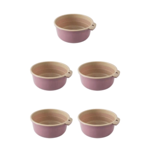 Inteprter Colador duradero para tareas de cocina fáciles y eficientes Utensilios de cocina de doble capa gruesos Rosa claro mediano Type2 NO2