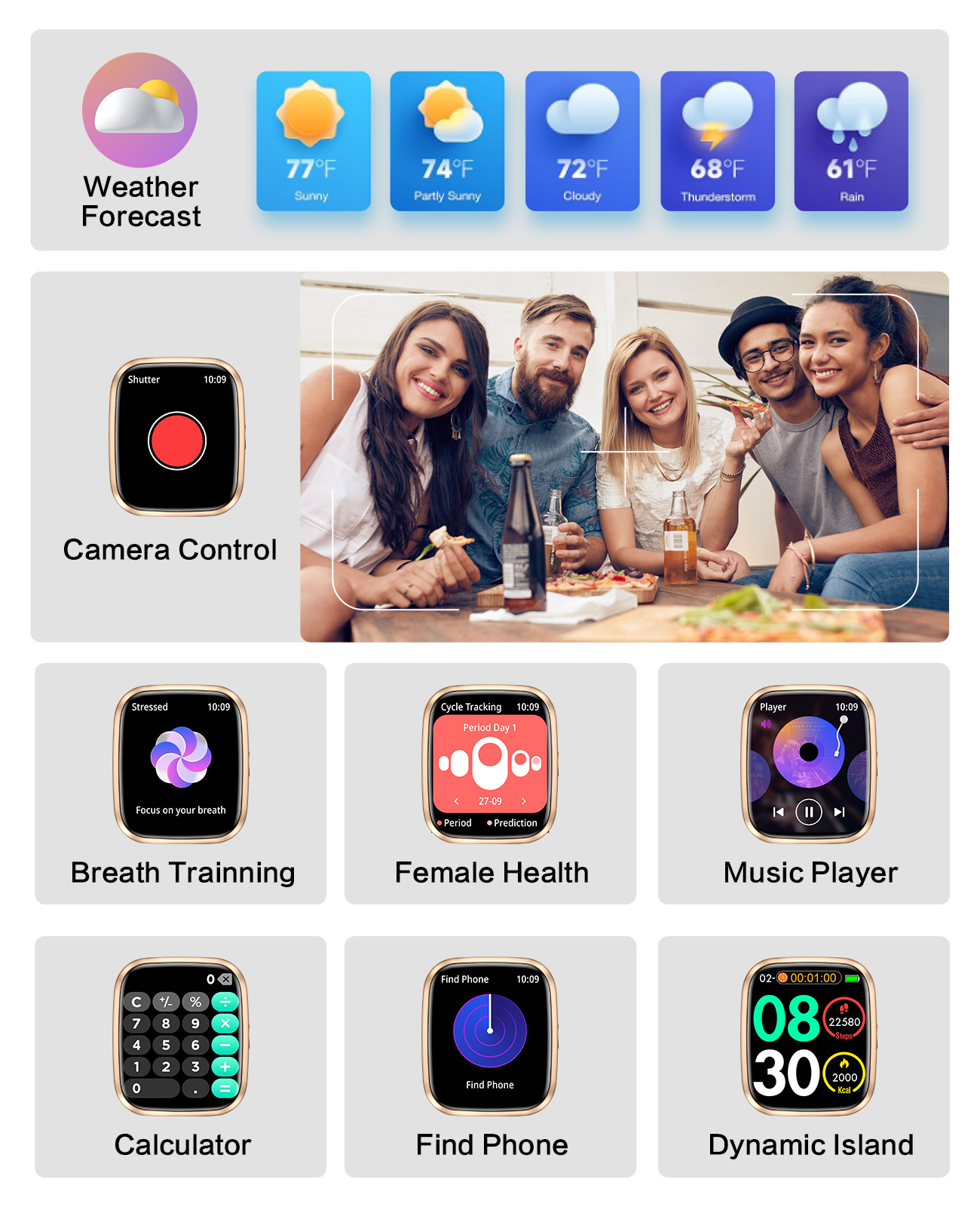 1.75" Smart Watch for Women Men,2026 Bluetooth Calls /Answer Smartwatch for Android Iphone, IP68 Waterproof Fitness Tracker, 100+ Sport Modes,Music,Pedometer,Gifts,5–7 days of usage time，Pink
