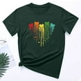 thumbnail image 4 of Patlollav Women Tshirts Under $10, Womens Short Sleeve Tops Rainbow Moon Heart Print Casual Round-Neck Blouse T-Shirt, 4 of 6