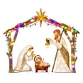 thumbnail image 6 of YaoZQ Easter Nativity Scene with Stable, Lighted 2D Acrylic Jesus Birth Ornament, Religious Christian Decoration for Yard Garden, Blue, 12 x 12 in, 6 of 8