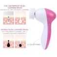 thumbnail image 3 of Cepillo de limpieza facial: juego de cepillos giratorios faciales a prueba de agua con 5 cabezales de cepillo, exfoliación suave y eliminación de puntos negros, limpieza profunda de la cara Adepaton WMZL-592-2, 3 of 7