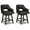 Black/Gray;Brown/Beige, variant on Signature Design by Ashley 31" Tallenger Modern Pub Height Upholstered Swivel Barstool, Set of 2