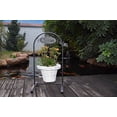 thumbnail image 3 of Welcome Black Iron Flower Trellis European Style with White flower basket, 3 of 4
