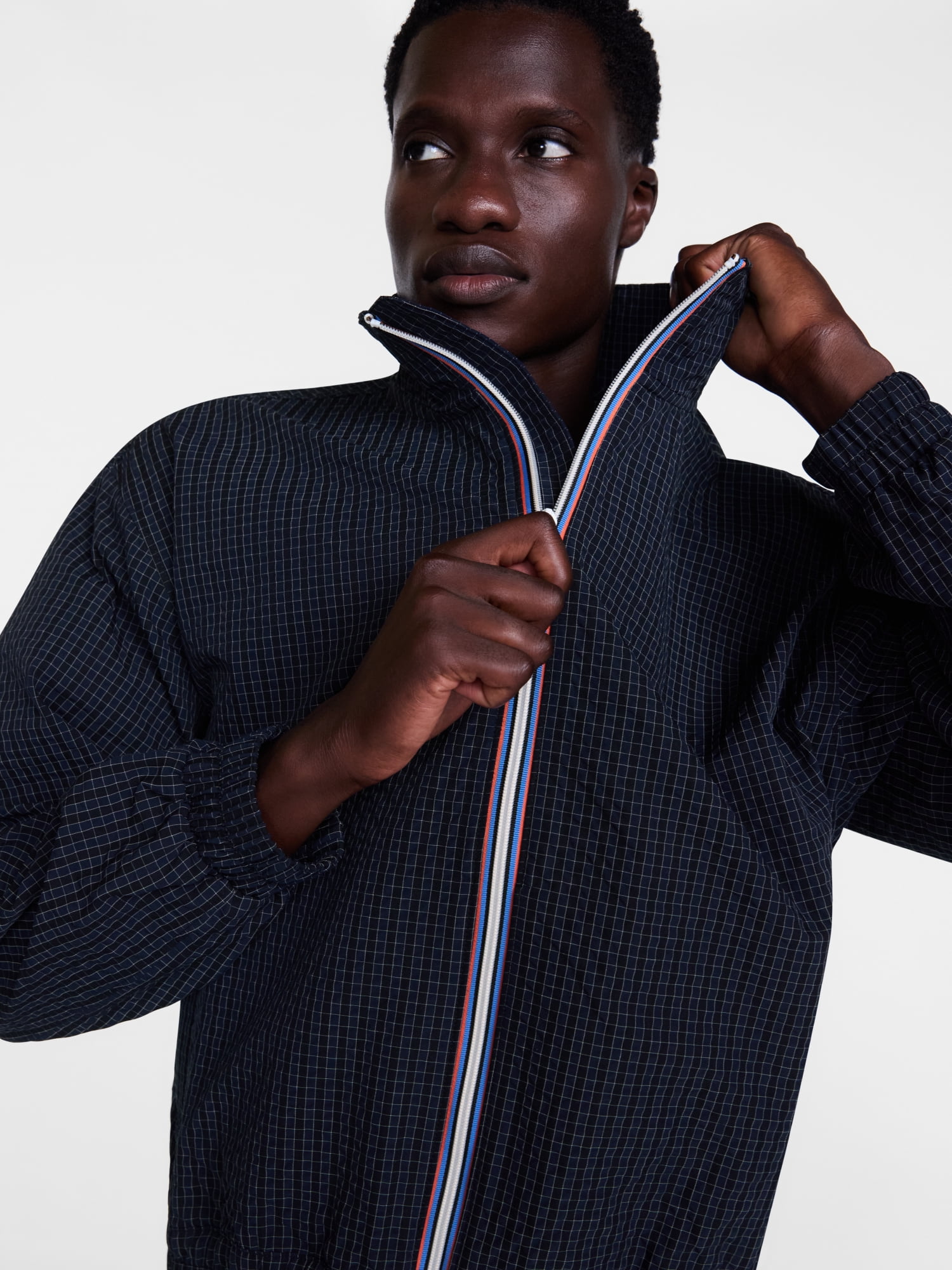 Avia Men's Relaxed Fit Tech Seersucker Track Jacket, Sizes XS-3XL