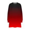 thumbnail image 3 of Mingw Womens Womens Oversized Crewneck Sweatshirt Printed Long Sleeve Tunic, 3 of 5