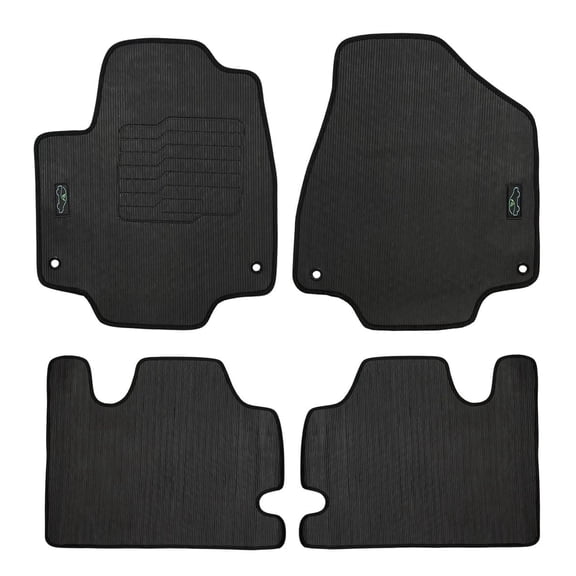 ecoMats All Weather Floor Mats for 2017 to 2026 Chrysler Pacifica, Front and Rear Set (Not for Hybrid)